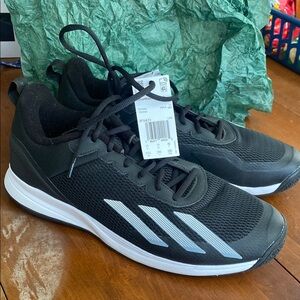 Black and White Adidas Court Speed Shoes Sz 11.5